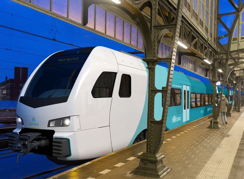 De WINK-trein van Arriva die vanaf maart ingezet zal worden op de Noordelijke lijnen (Foto: Arriva)