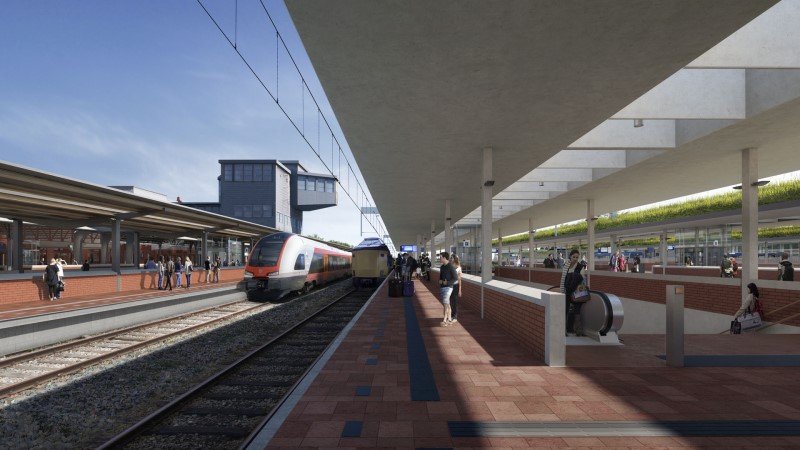 Het station van Groningen zal in 2025 zeven weken onbereikbaar zijn vanwege de herindeling. (Foto: ProRail)