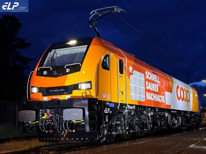 De nieuwe Euro9000 locomotief die RailCare in gebruik neemt. (Foto: ELP / RailCare)