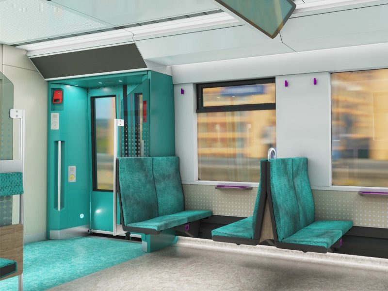 Er zijn straks diverse soorten zitplaatsen aanwezig. (Foto: Alstom Design)