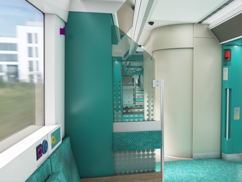 Ook toiletten ontbreken niet in de trein. Het is de eerste S-bahn trein met toiletten. (Foto: Alstom Design)