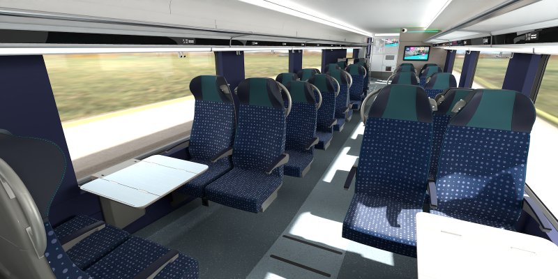 De tweede klas coup. (Foto: Alstom)