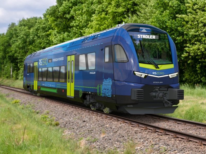 De RS Zero trein van Stadler: Een RegioSprinter die emissievrij is. (Foto: Stadler Rail)