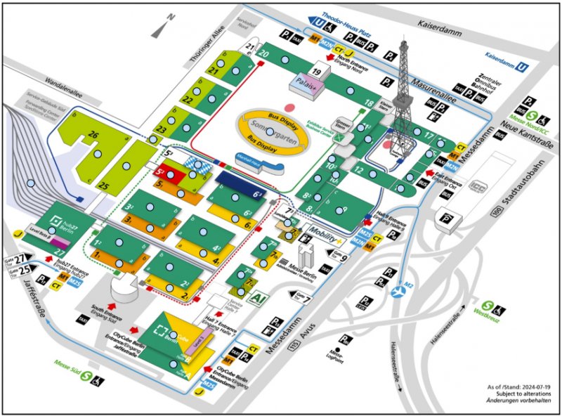 Messe Berlin is een gigantisch groot beursgebouw met veel hallen die aan elkaar verbonden zijn. (Rechten: Messe Berlin)