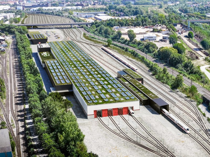 Een impressie van de toekomstige werkplaats. (Foto: Deutsche Bahn AG / Henn GmbH)