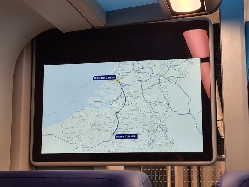 De route die de snelle Eurocity Direct aflegt naar Brussel-Zuid/Midi. (Foto: Treinenweb.nl)