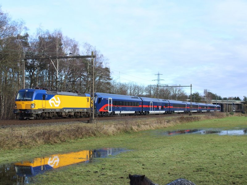 De combinatie passeert op een natte dag onder meer de plaats Deurningen. (Foto: Priscilla de Jong)